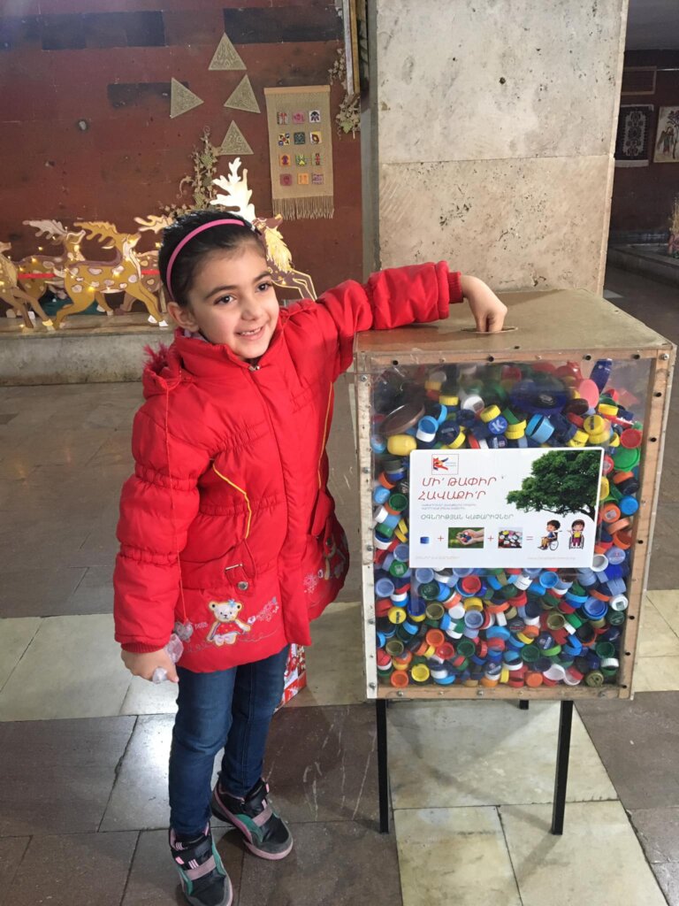 Bottle Caps  to help disables in Armenia