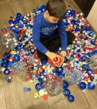 Never throws away the bottle Caps