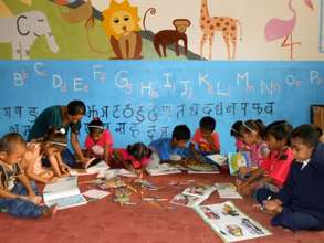 Classroom instruction for children at New Life Ctr