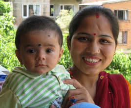 A mother and baby being treated for HIV/AIDS