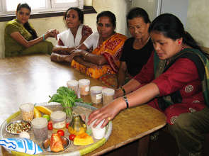 Parents participate in hands-on nutrition training