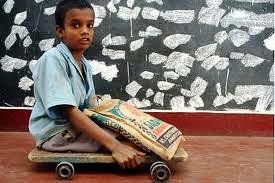 Send 100 disabled children to schooling in India