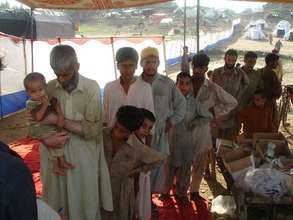 Patients waiting in line to see the doctors