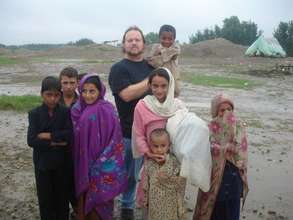 Todd Shea with some children in Swat Valley
