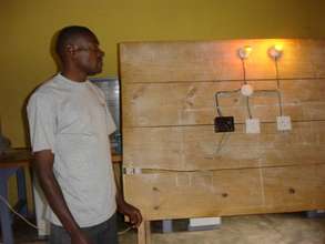Demonstrating electrical circuit.