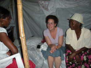 Cherie's 2010 Visit to the Tents post Earthquake