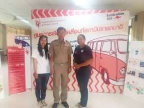 Sharing our Booth with officials in the community