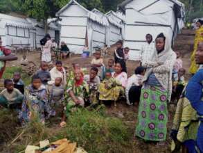 The survivors of the flooding in their Camp