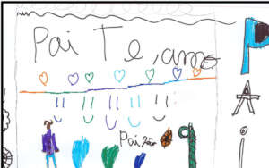 Child's drawing after the game in Coimbra