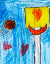 Drawing of the Korfball field (child, Portugal)