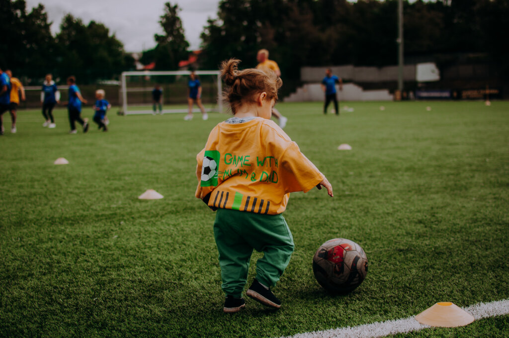 Little girl chasing the ball (Poland, 23.08.2025)