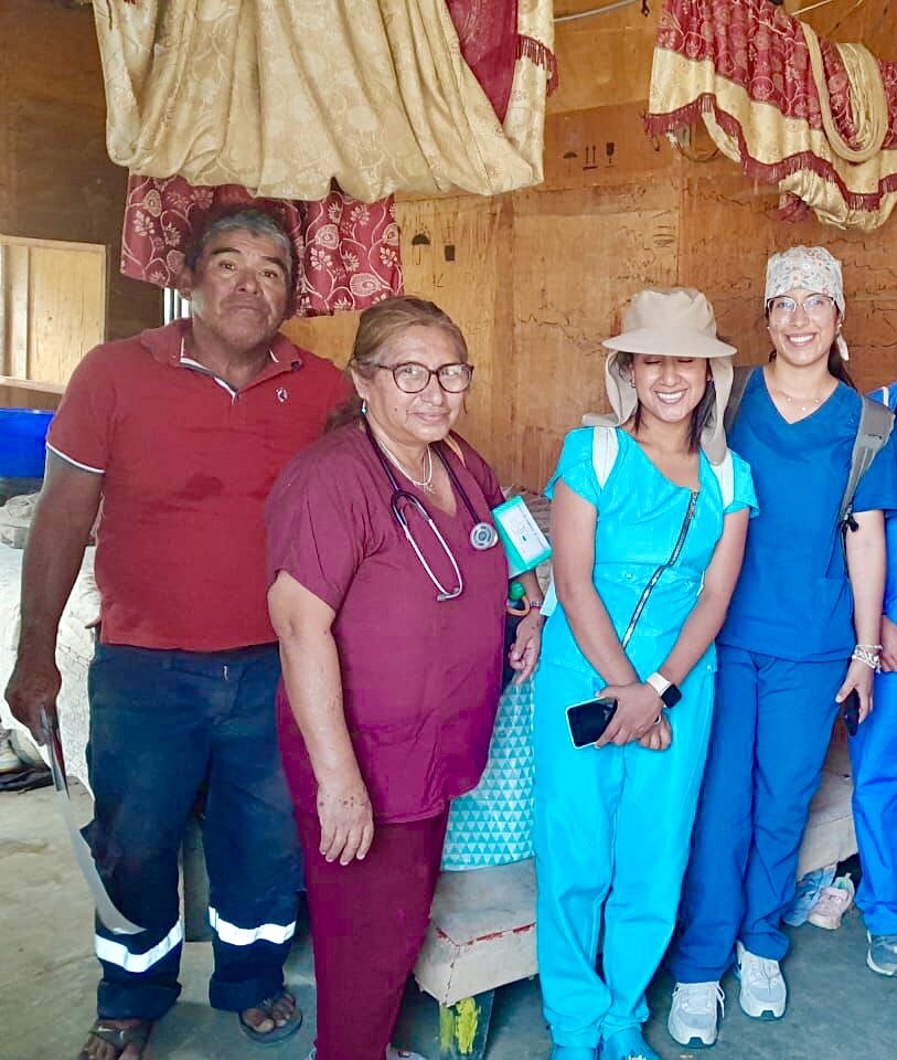 Staff and patients during a home visit
