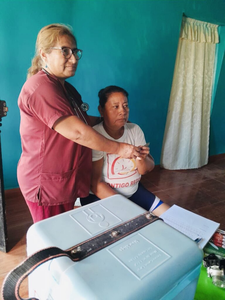 Patient receiving medication for hypertension