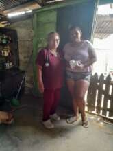 A patient with her newly prescribed medication