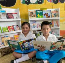 Students in one of our rural libraries