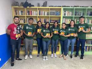 Joven Comunica leaders with their analogue cameras