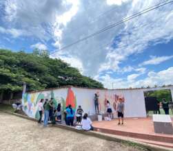 Mural painting in progress!