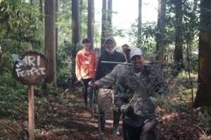 ARI participants in the forest