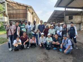 Participants visiting a regional compost producer