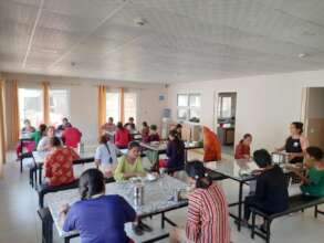 Women enjoying nutritious food