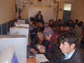 Survivors learning computer skills in Afghanistan