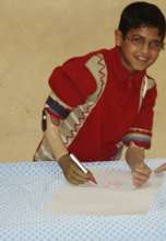 Mohammad after he received his new prostheses!
