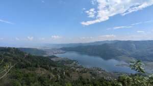 View of Phewa lake and Pokhara  from our village