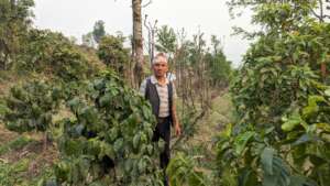 Visiting Small coffee farmer's plantation plot