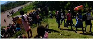 Families flee from their homes to find safety