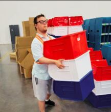 Tysen moving product at Bollore