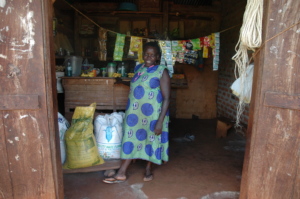 Josephine stands in front of her store