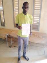 Abdoul so proud to receive precious Bac Diploma