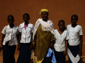 Home Economics teacher with students