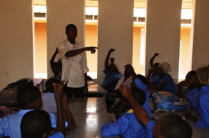Students eager to reply to teacher