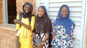 Middle school girls happy for back to school