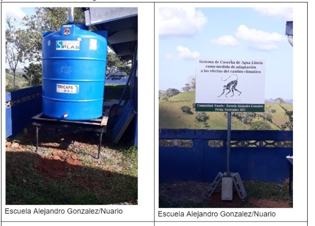 Rainwater Collection System in Nuario School