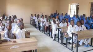 Students eager to learn in the new Tirwin School