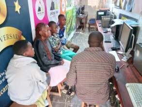 Our Learners getting guidance from their Tutor