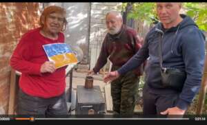 Older couple receives wood stove