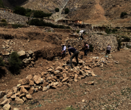 Construction of terraces for farming in Agouns