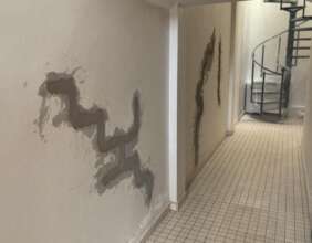The ongoing renovation works inside the House