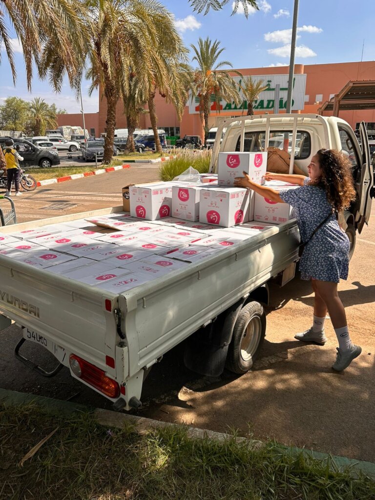 Moroccan Teen Girls Earthquake Relief