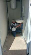 sanitary work progress