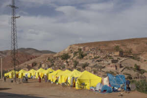 ActionAid has set up temporary camps for families.