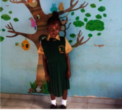 A Kid At Our Preschool Wearing New Uniform
