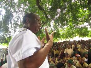 Head Nurse Educating Students About Covid-19