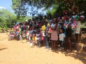Kids Receiving School Supplies
