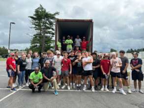 Volunteers Loading the Container to Zimbabwe