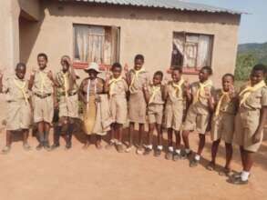 Scouts Wearing Their New Uniforms