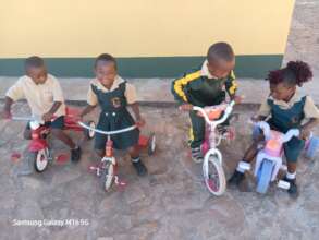 Students Riding Bikes